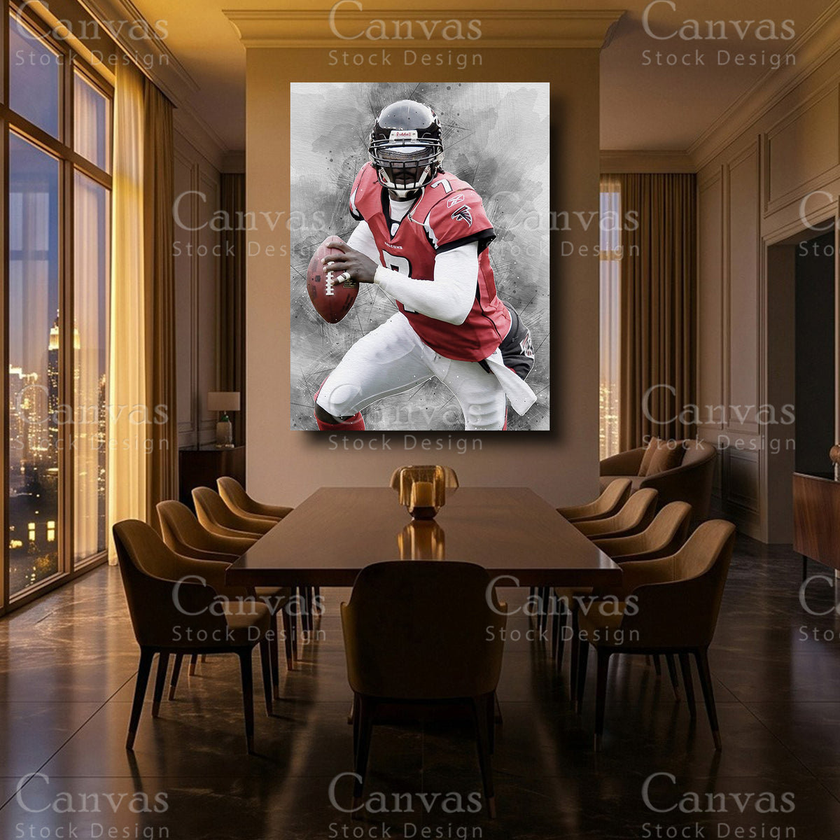 Michael Vick framed canvas artwork