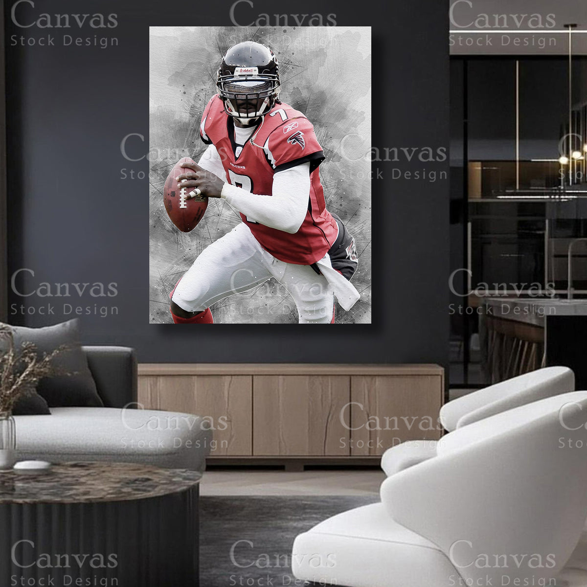 Michael Vick quarterback wall art