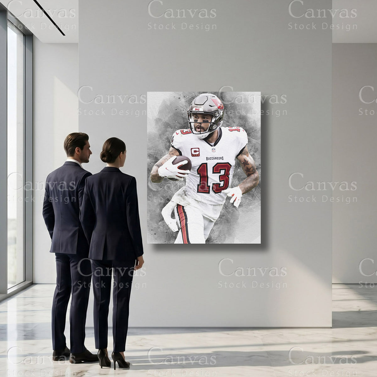 Mike Evans football player wall art