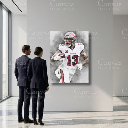 Mike Evans football player wall art