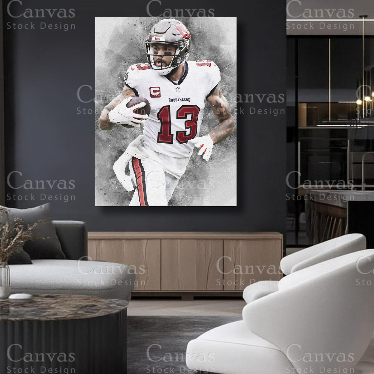 Mike Evans luxury sports canvas