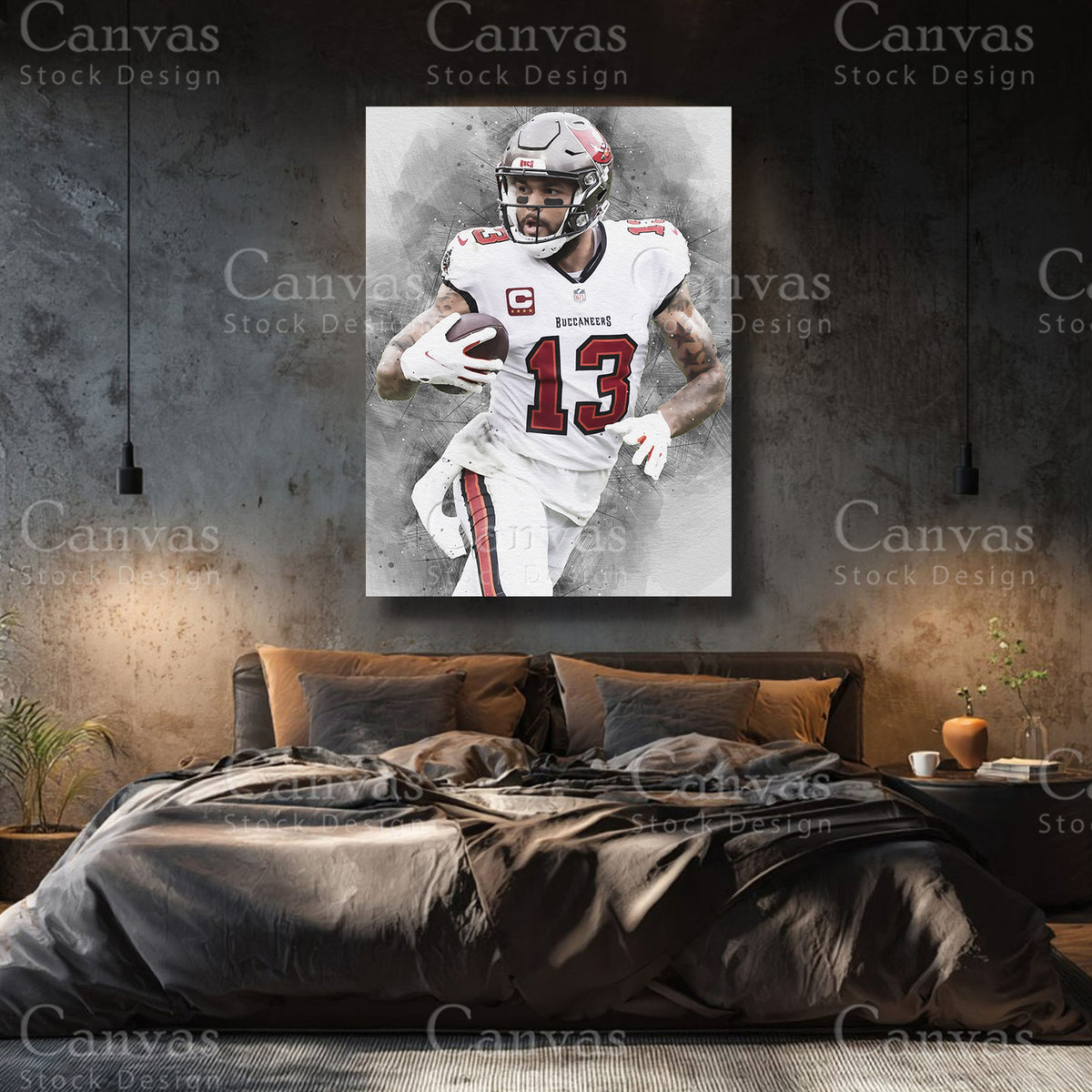 Premium Mike Evans football wall art