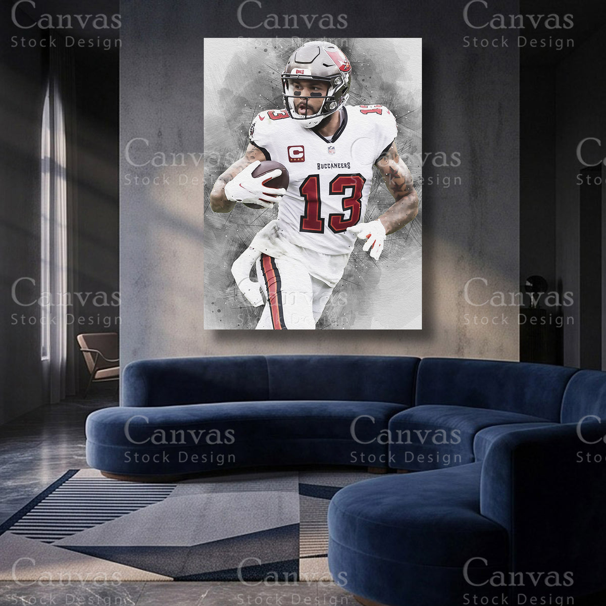 Mike Evans NFL football artwork