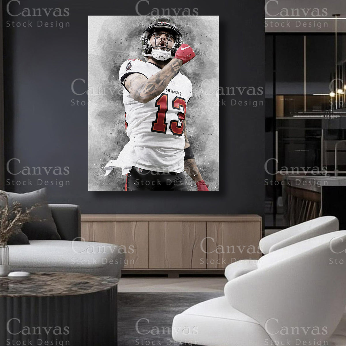 Mike Evans football player wall art