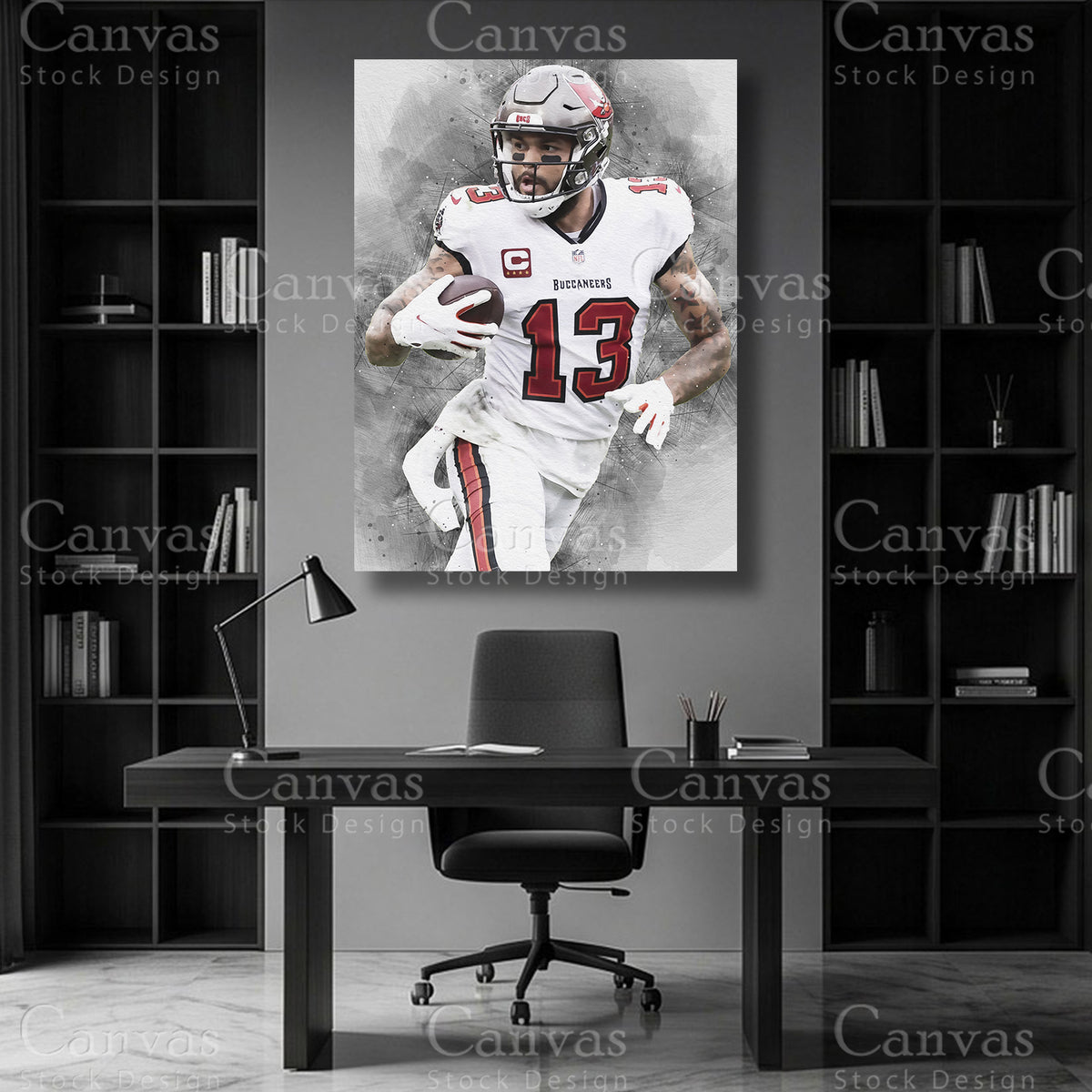 Mike Evans premium football canvas