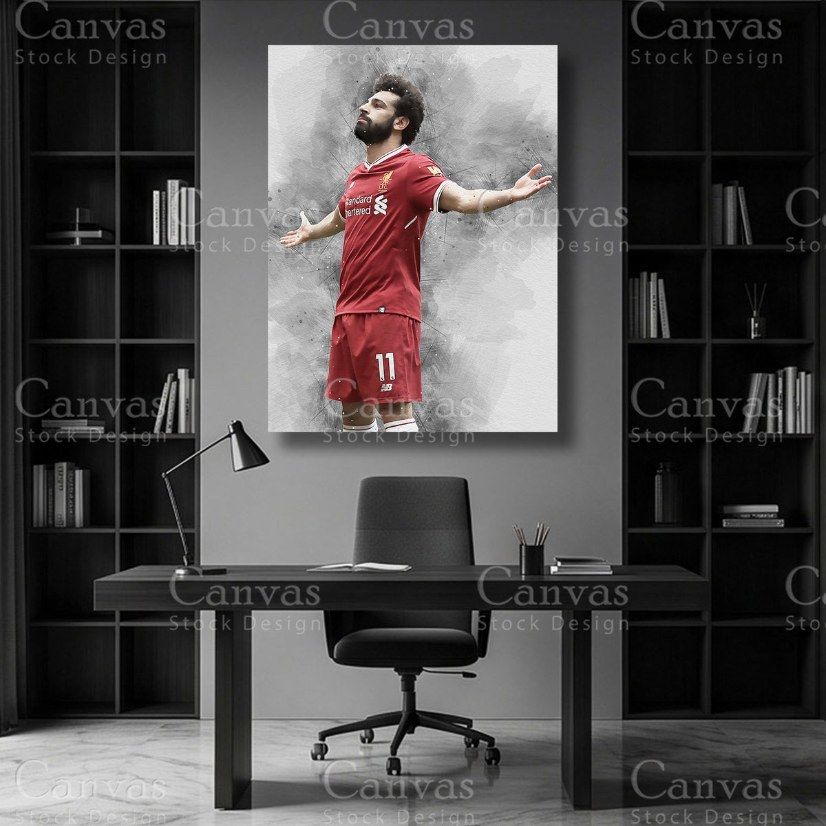 Mohamed Salah Soccer Canvas Wall Art