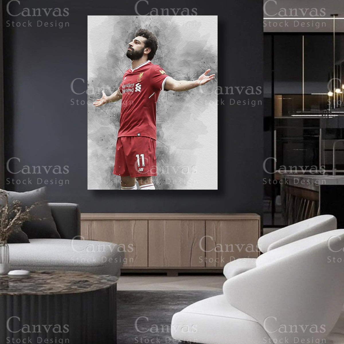 Mohamed Salah Canvas Art for Refined Interiors