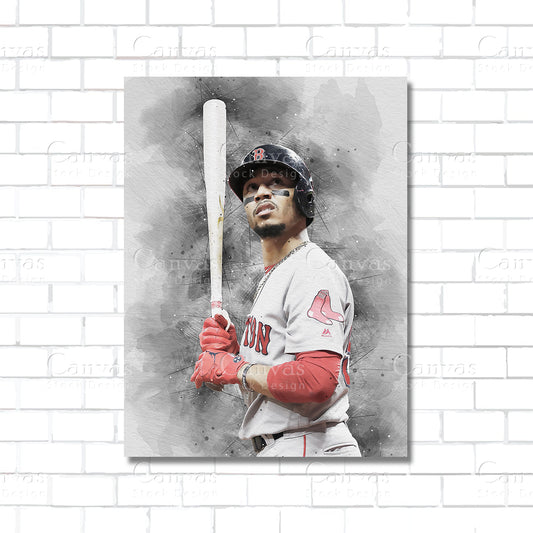Mookie Betts Canvas Wall Art