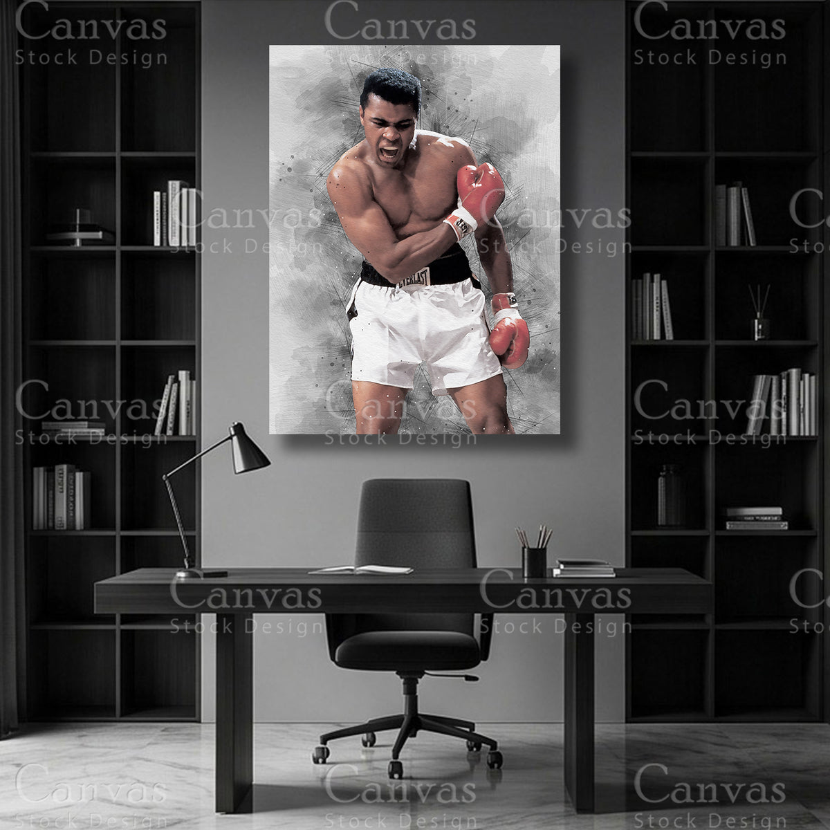 Muhammad Ali fighter canvas wall art