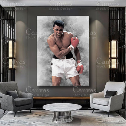 Muhammad Ali boxing wall artwork on premium canvas