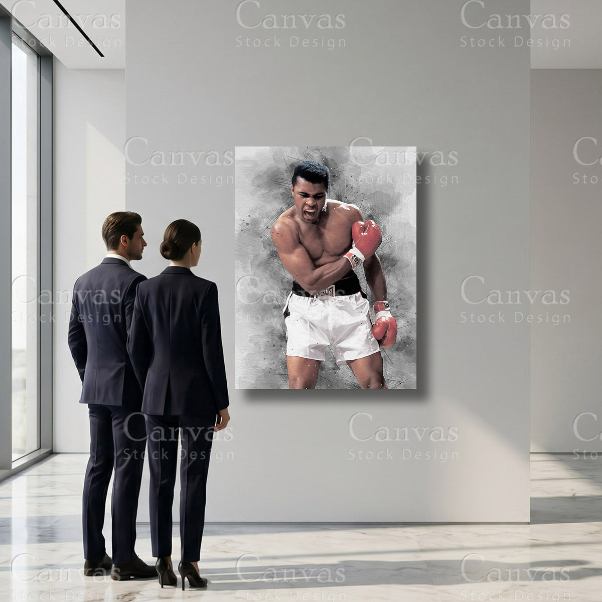 Muhammad Ali sports canvas art for refined interiors