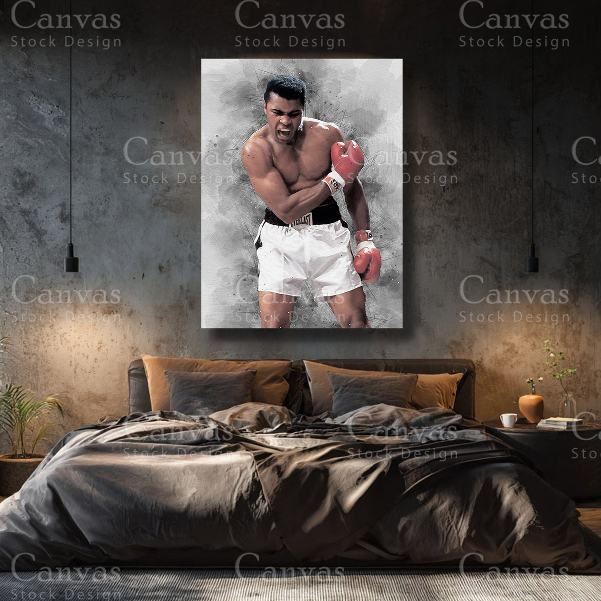 Muhammad Ali luxury boxing canvas wall art