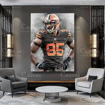Myles Garrett athlete canvas artwork