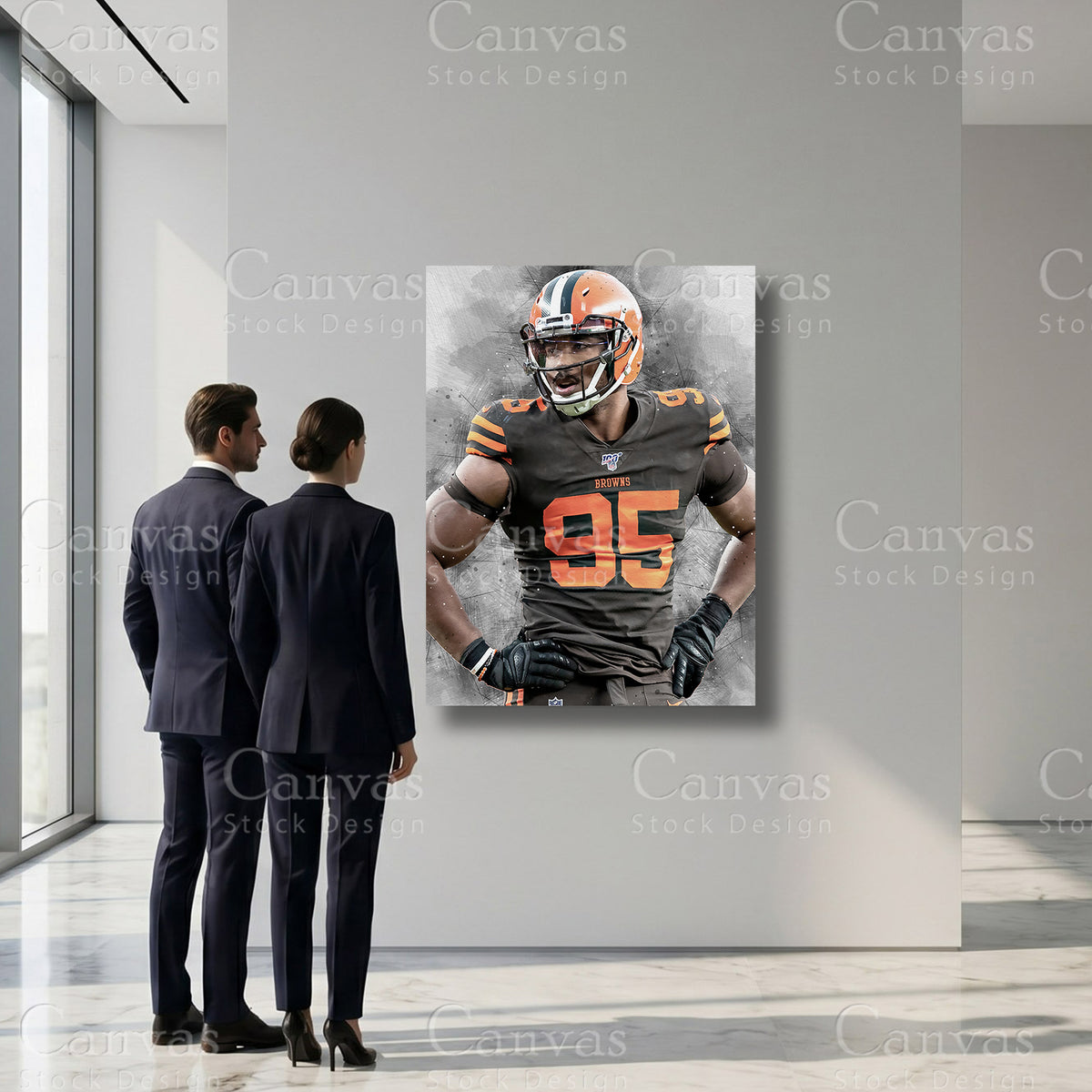 Myles Garrett professional football sports artwork