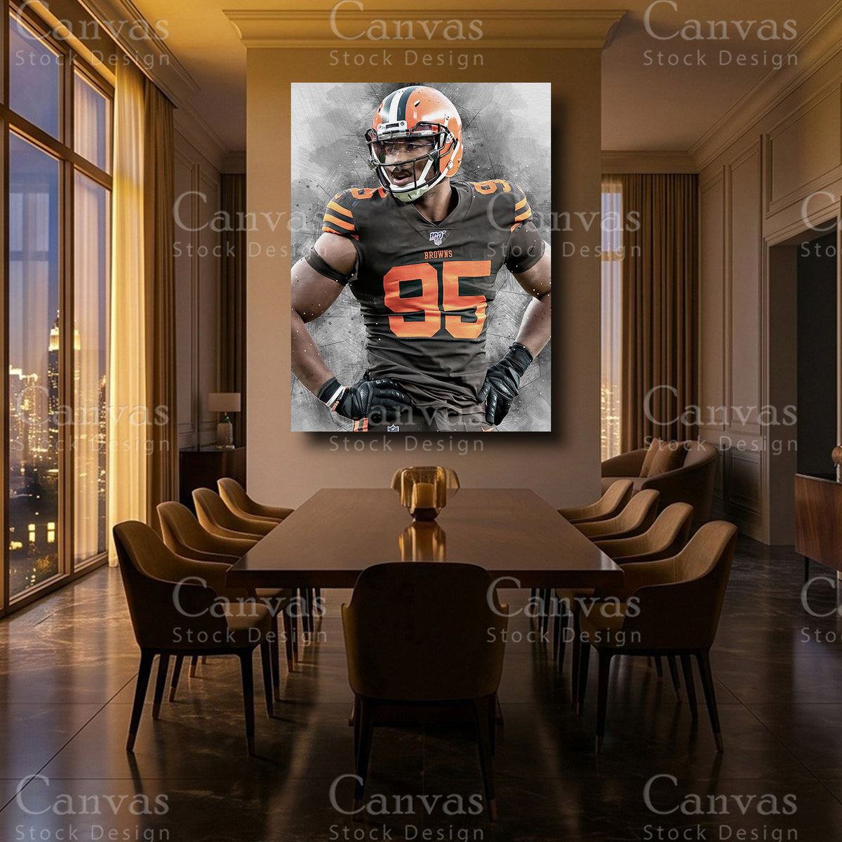 Myles Garrett luxury NFL wall decor