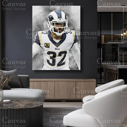 NFL defensive back themed canvas artwork inspired by Eric Weddle