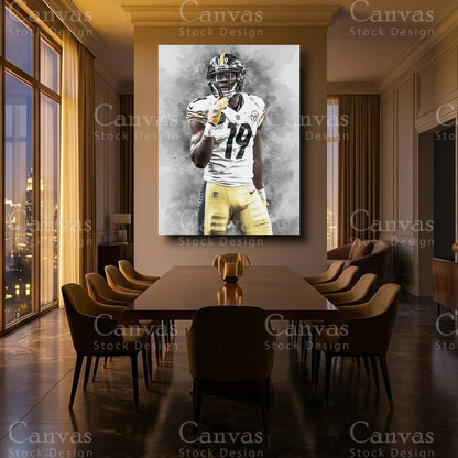 NFL receiver inspired wall decor featuring JuJu Smith-Schuster
