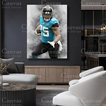 NFL themed canvas artwork inspired by James Robinson