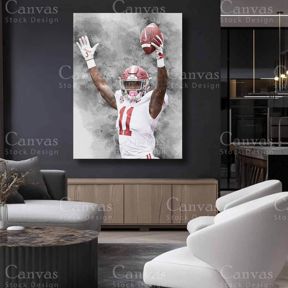NFL themed wall artwork inspired by Henry Ruggs