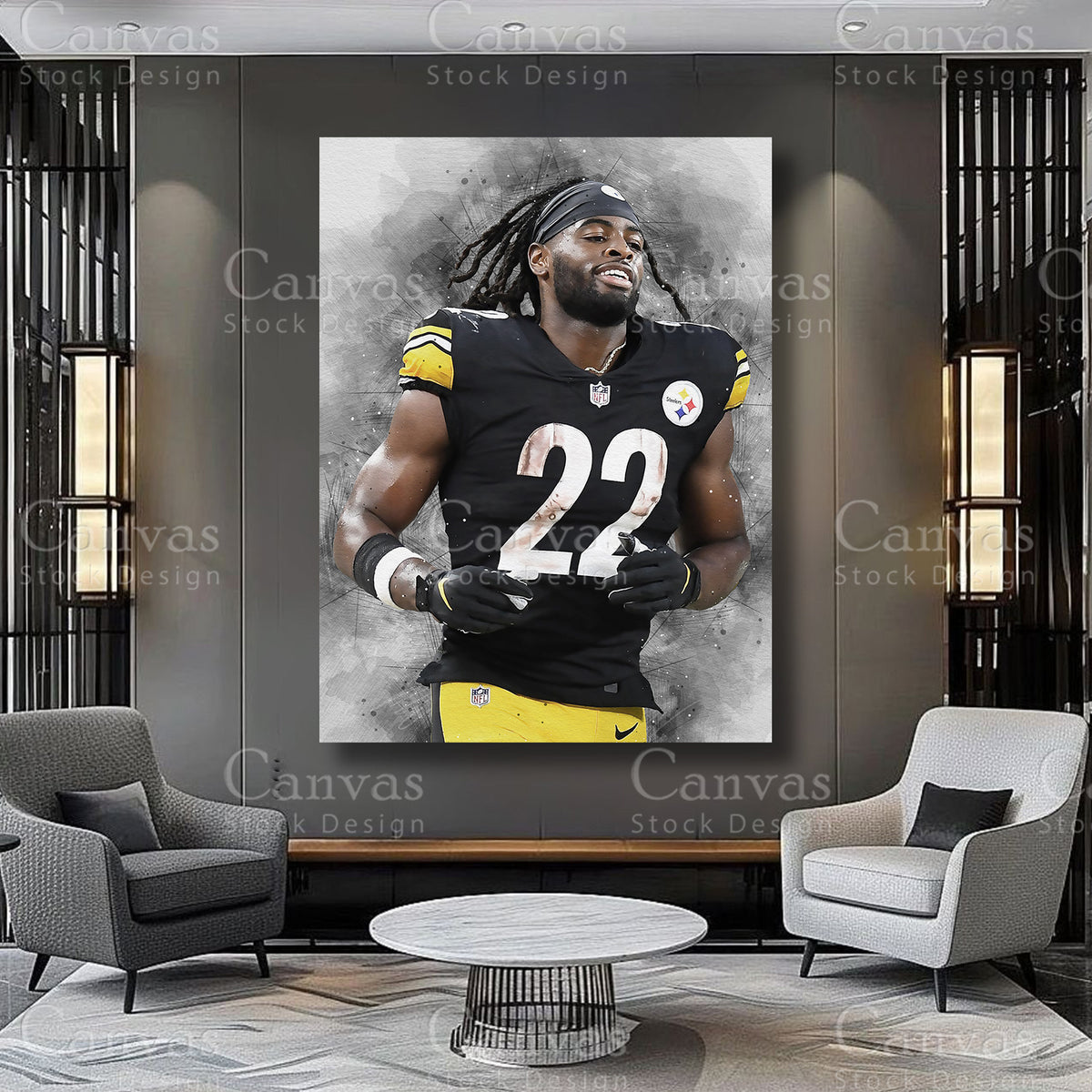 Najee Harris athlete canvas artwork