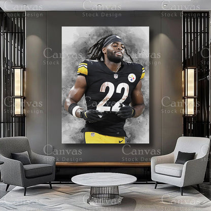 Najee Harris athlete canvas artwork