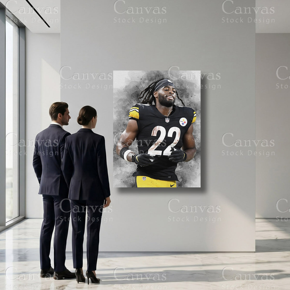 Najee Harris professional football sports artwork