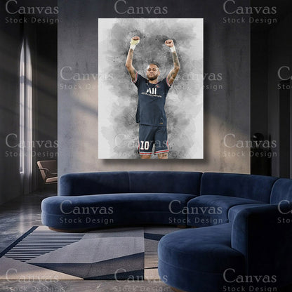 Neymar Jr Soccer Canvas Artwork