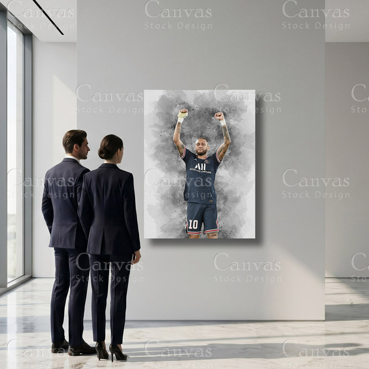 Neymar Jr Sports Canvas Artwork