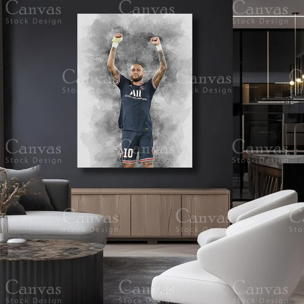 Neymar Jr Canvas Art for Refined Interiors