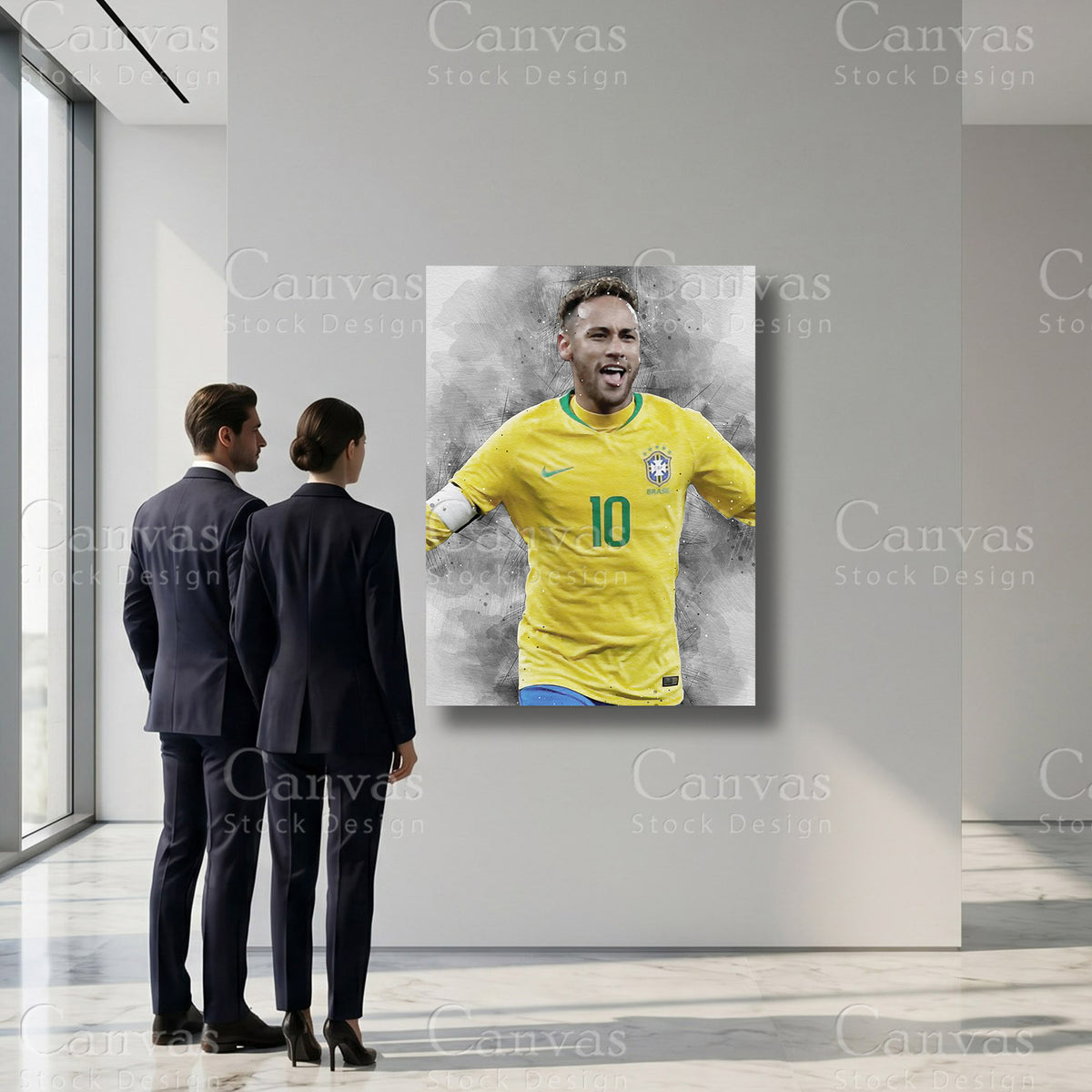 Neymar Jr Football Sports Wall Art