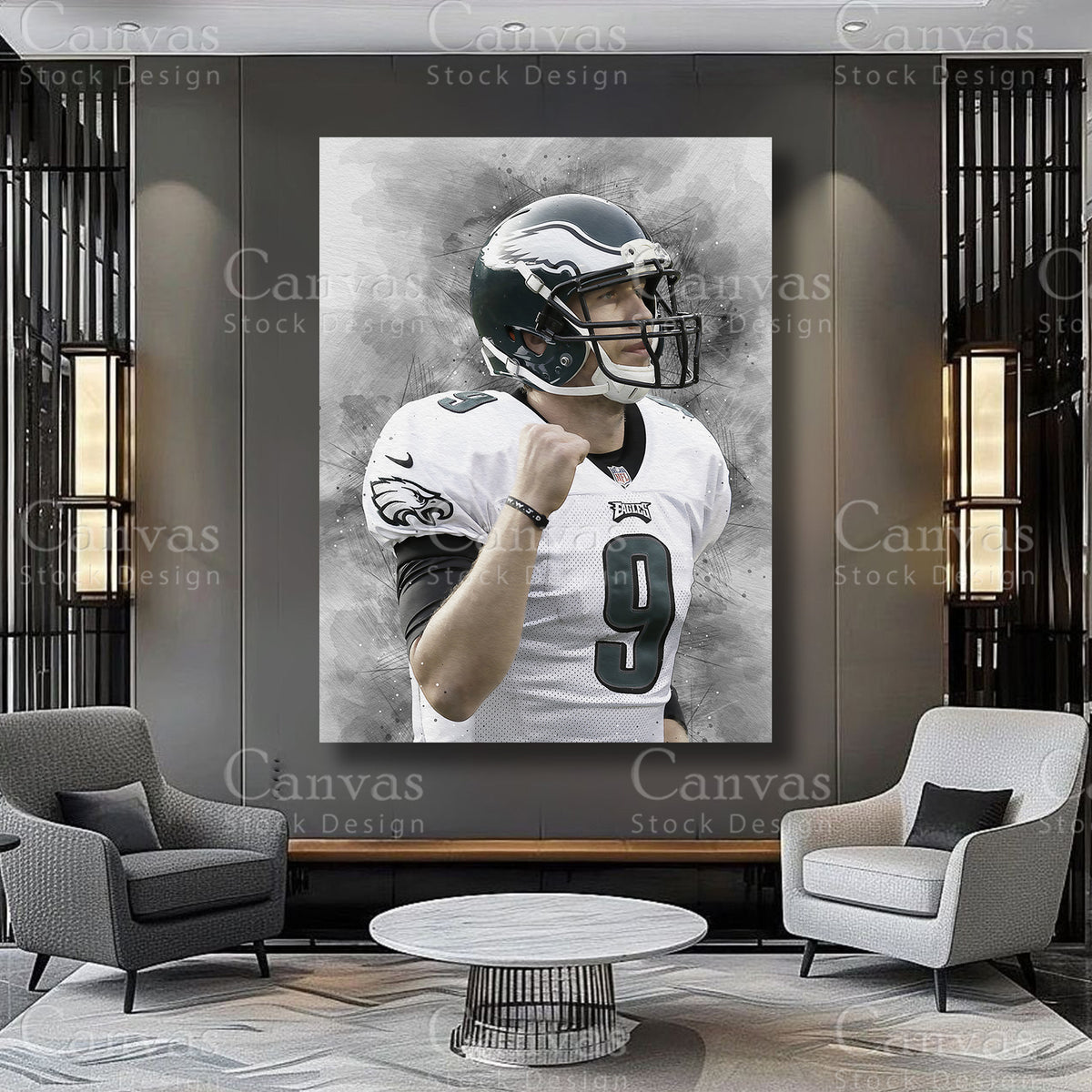 Nick Foles Super Bowl athlete canvas artwork