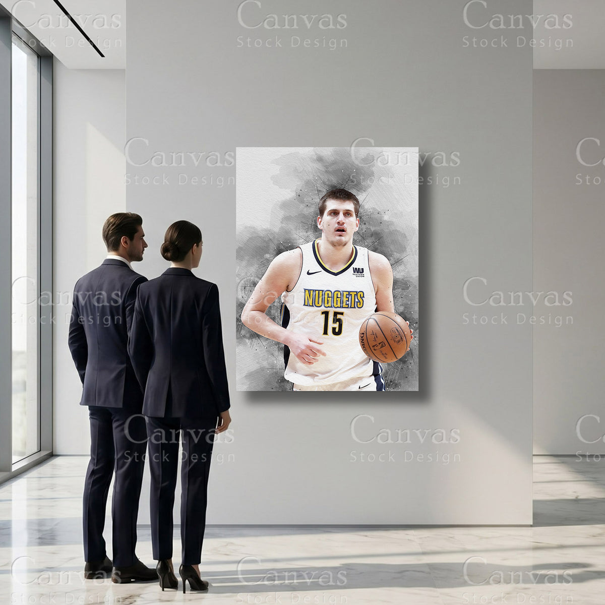 Nikola Jokić professional basketball sports canvas