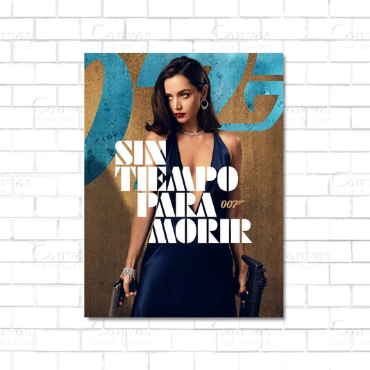 No Time To Die 007 canvas – stylish James Bond movie wall art tribute

