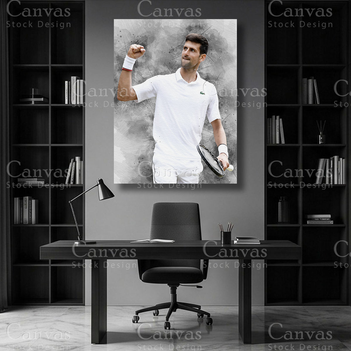 Novak Djokovic Tennis Player Wall Art