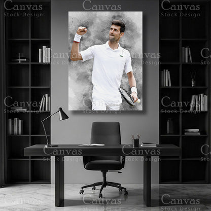 Novak Djokovic Tennis Player Wall Art