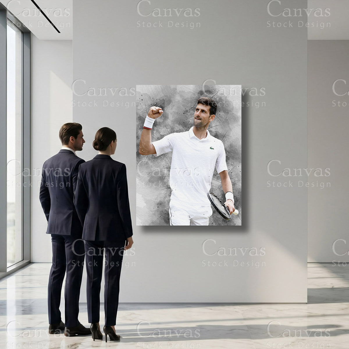 Novak Djokovic Tennis Sports Wall Art