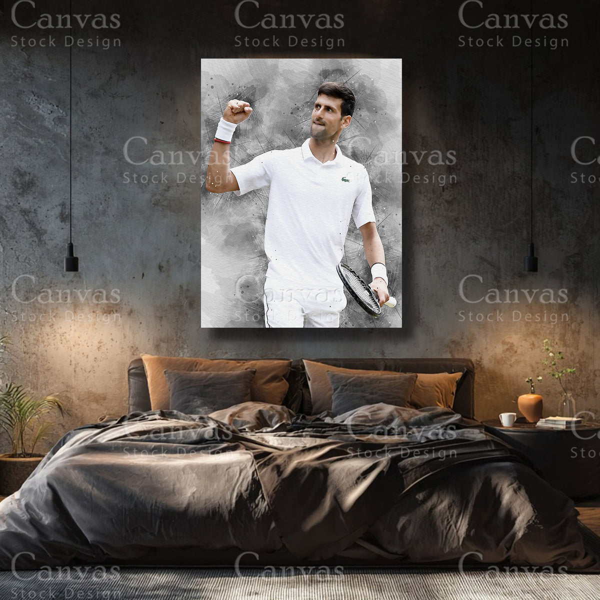 Novak Djokovic Premium Tennis Wall Art