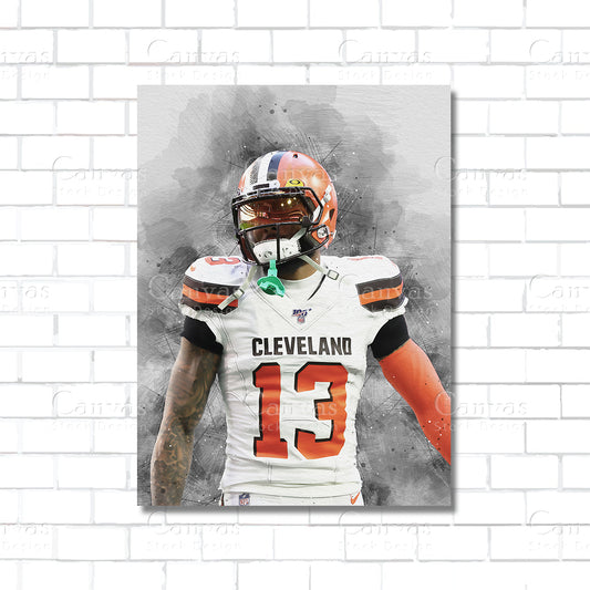 Odell Beckham Jr Canvas Wall Art – NFL Football Poster
