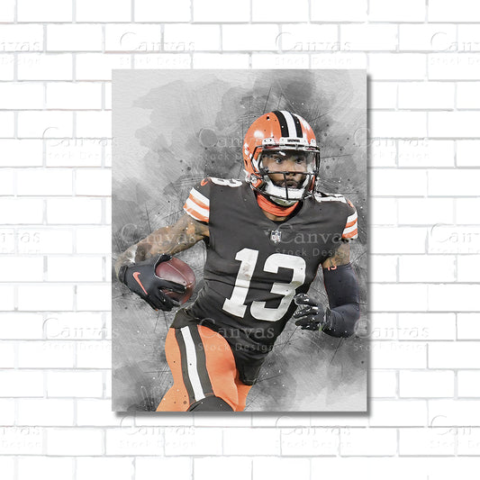 Odell Beckham Jr Canvas Wall Art