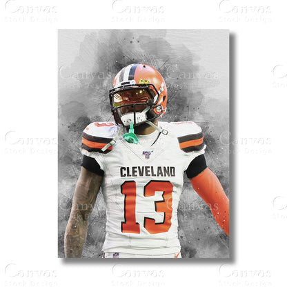 Odell Beckham Jr Elite Wide Receiver Canvas Wall Art