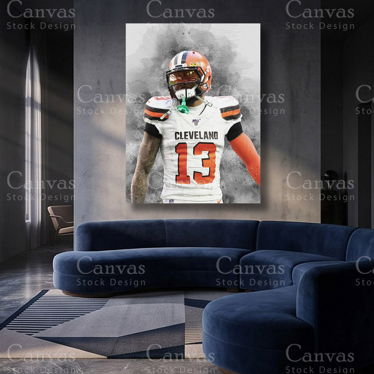 Odell Beckham Jr NFL canvas artwork