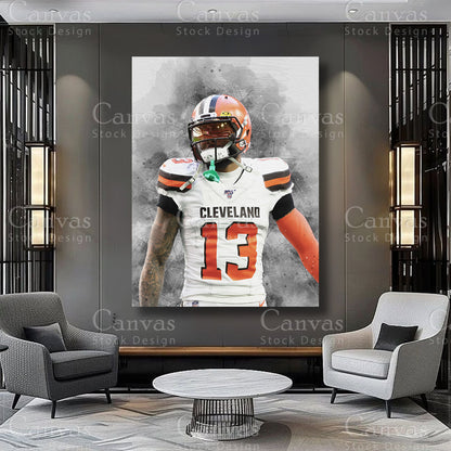 Odell Beckham Jr football athlete canvas artwork