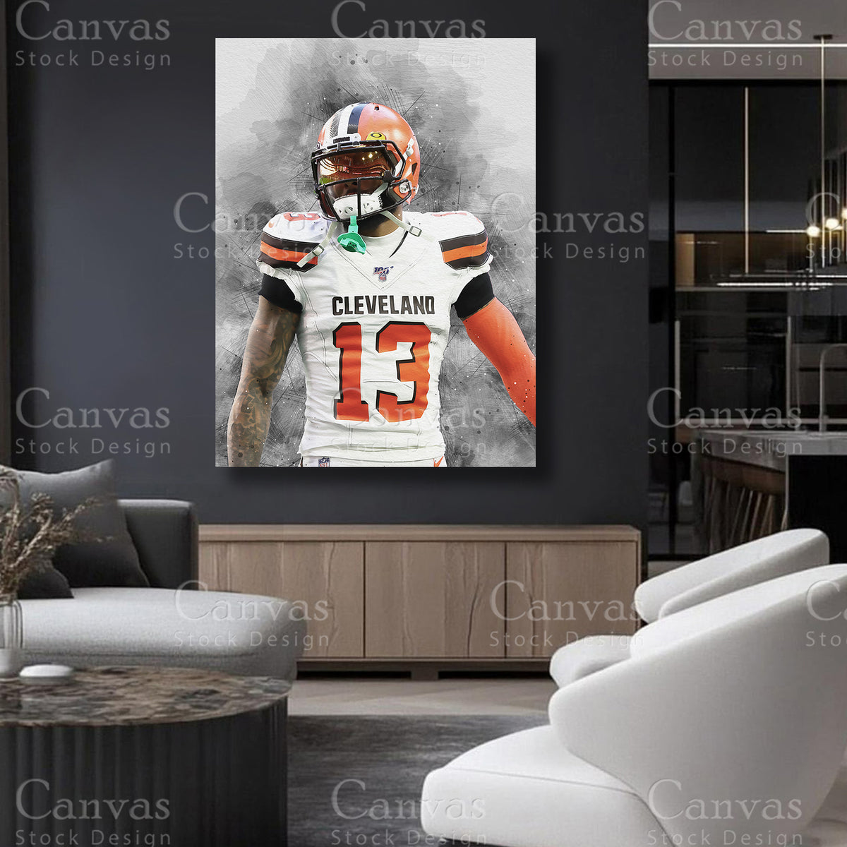 Odell Beckham Jr wide receiver sports artwork