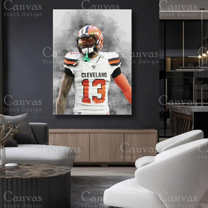 Odell Beckham Jr wide receiver sports artwork