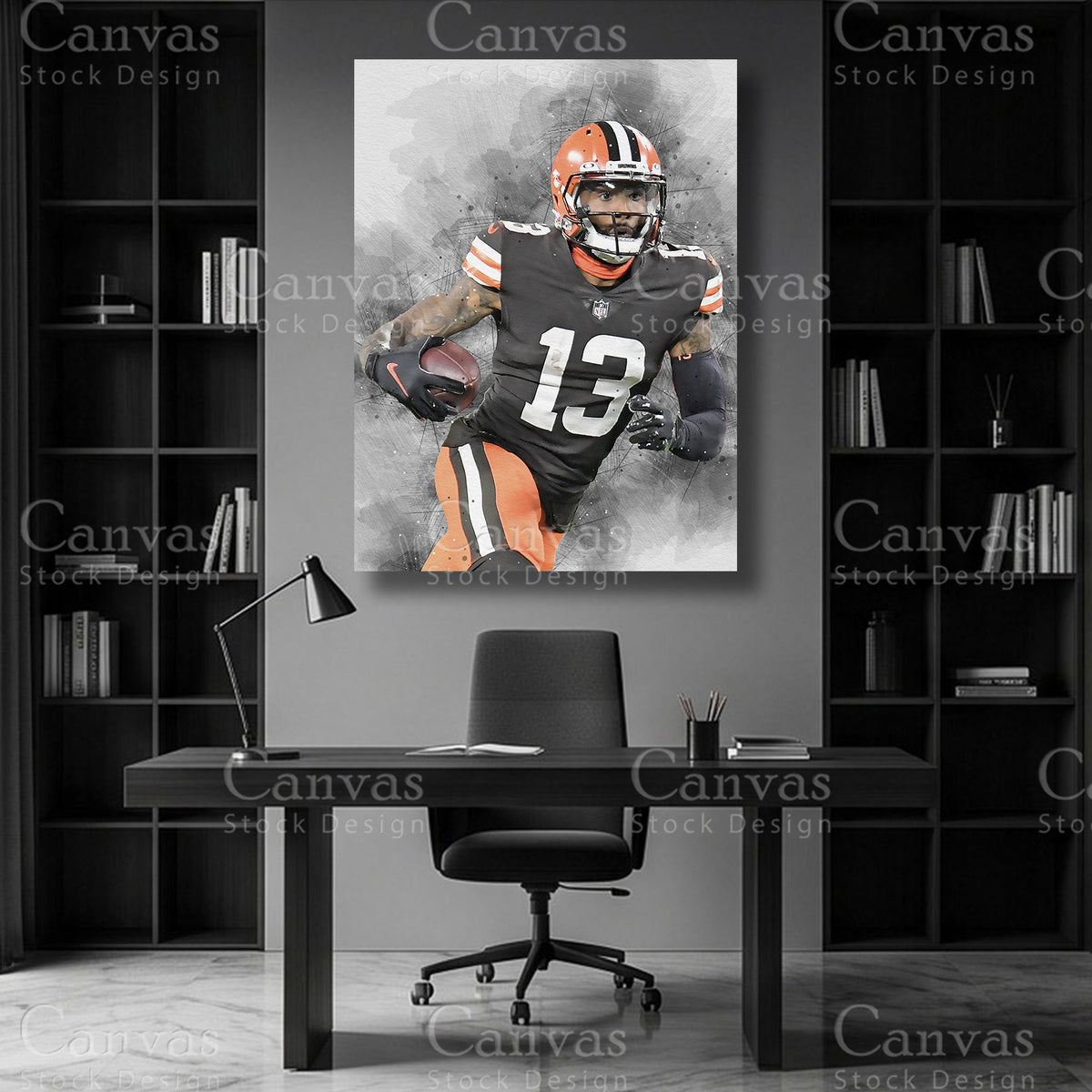 Odell Beckham Jr wide receiver NFL wall art