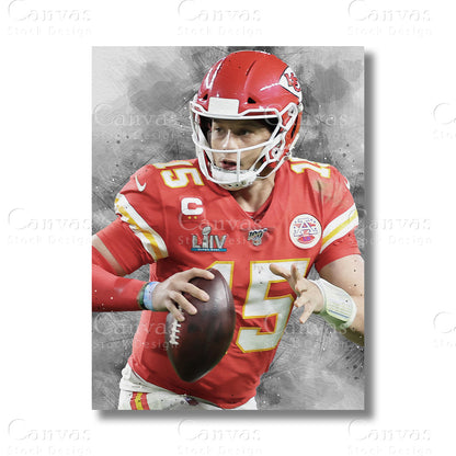 Patrick Mahomes Championship NFL Canvas Wall Art