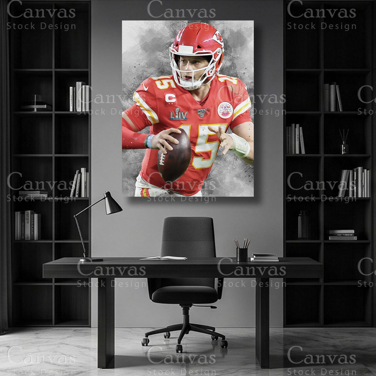Patrick Mahomes quarterback NFL wall art