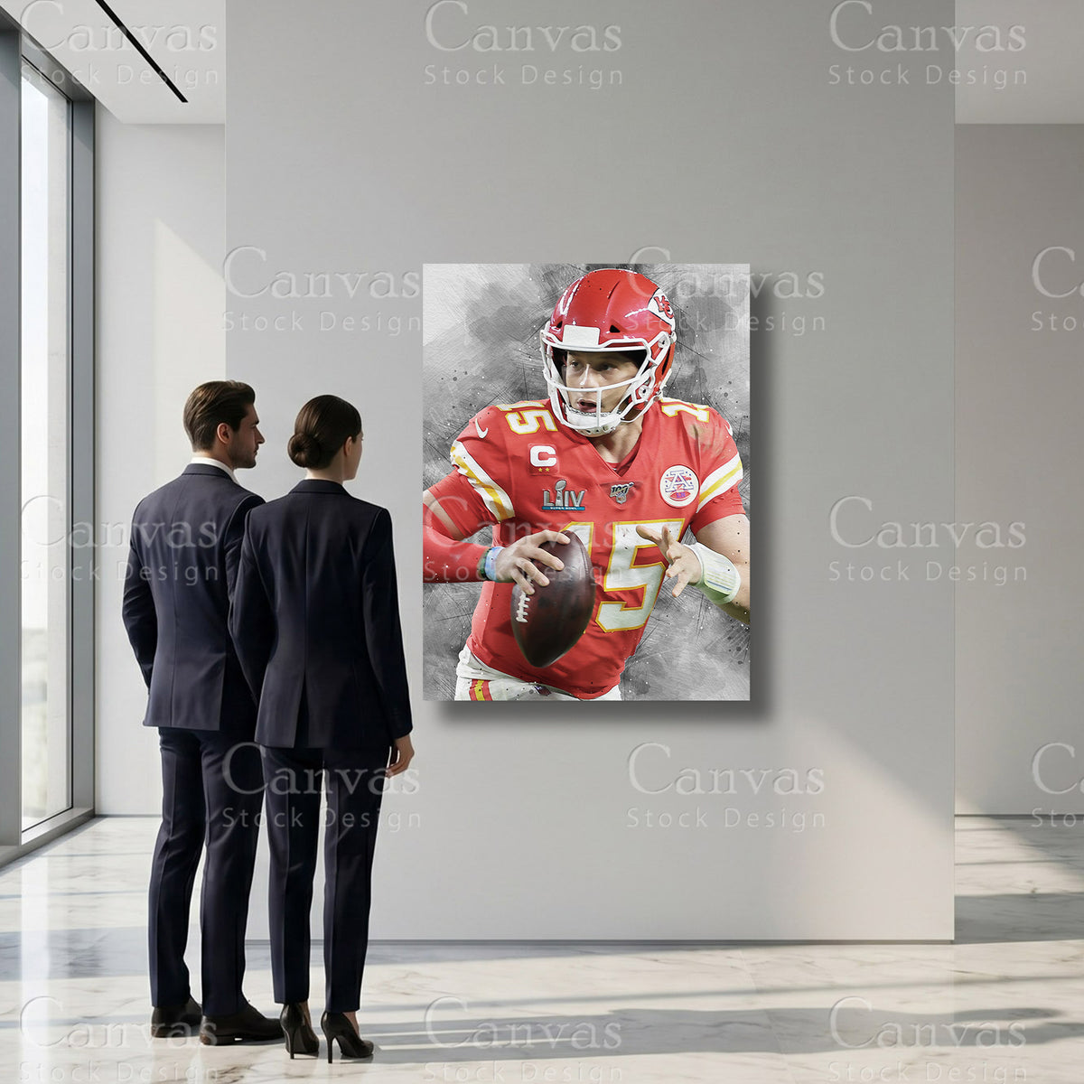 Patrick Mahomes professional football wall decor