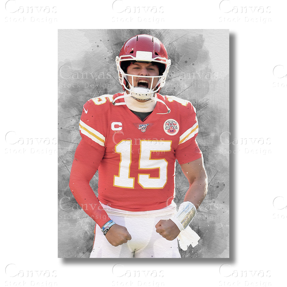 Patrick Mahomes Premier Quarterback Canvas Wall Art