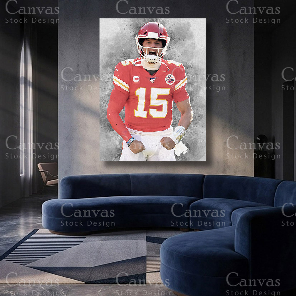 Patrick Mahomes NFL canvas artwork